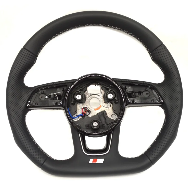AliExpress - Volant chauffant adapté pour Audi A4 B9 S3 RS4 RS5 A3 A5 S3 S4 S5 2017-2024 volant à fond plat en cuir
