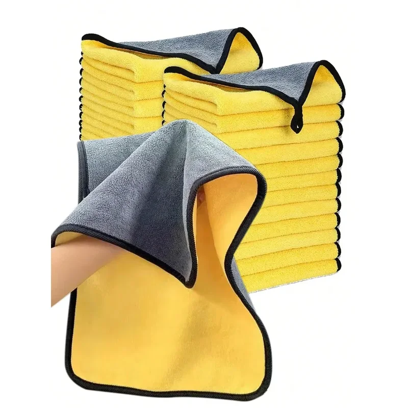 AliExpress - 1/2/3/6/10pcs 30X60cm Microfiber Car Cleaning Handdoeken Zacht Sneldrogend voor Windows Spiegels Poetslappen Dubbellaags Washandje