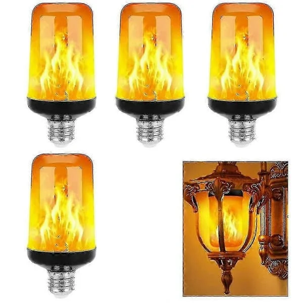 LED-liekkilamppu, 4 tilaa välkkyville lampuille, E26/e27-kanta liekkilamppu, ChristmaslKvalitetsgåvor