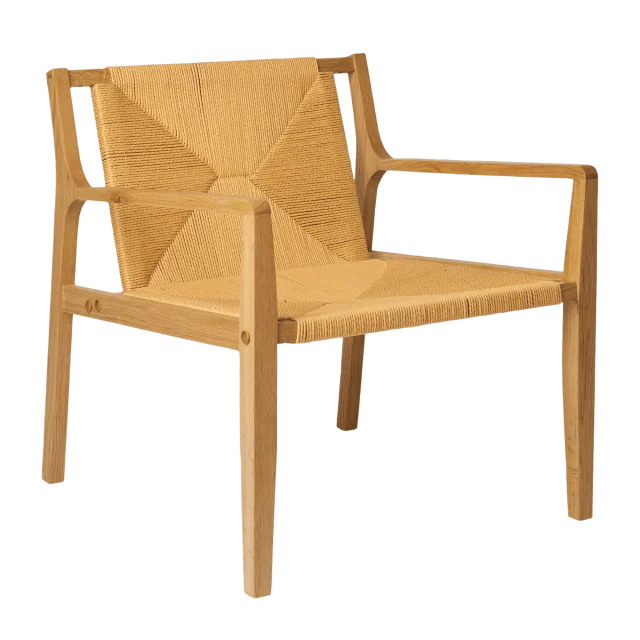 Åhléns Home Loungefåtölj med flätad sits ALMA Möbler Brun ONESIZE