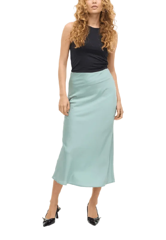 Vila Viellette Hw Midi Skirt Kjolar Dam Blå 38