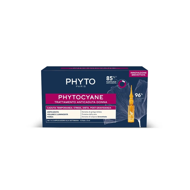 Phyto Trattamenti Specifici Phytocyane Trattamento Anticaduta Donna - Caduta Temporanea 12x5ml - Trattamento Anticaduta Capelli