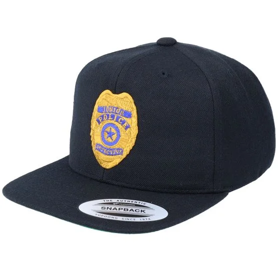 Kiddo Cap - Svart snapback Caps - Kids Junior Police Badge Black Snapback @ Hatstore
