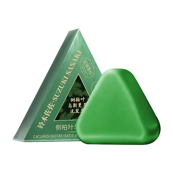 Nature Triangle Sjampo Bar, Nature Seven Green Soap Sjampo, Usman Grass Sjampo Bar, Beroligende og Styrkende Hår for Kvinner og Menn