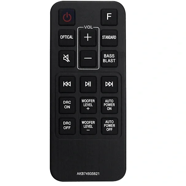 Ersättningsfjärrkontroll AKB74935621 för LG Soundbar SJ2 SJ2.AEUSLLK SJ2.DEUSLLK