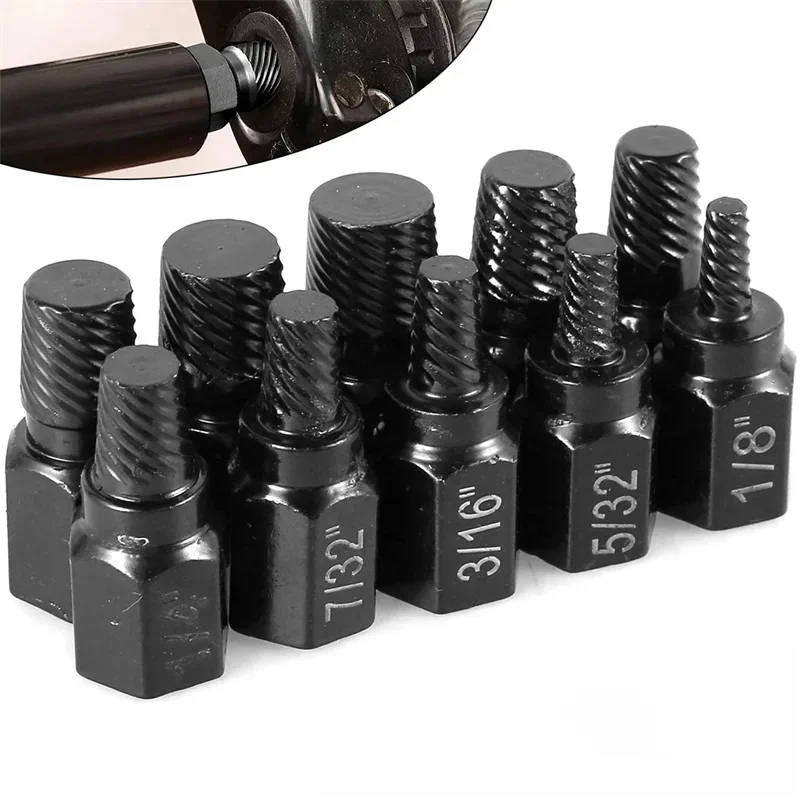 AliExpress - 10 Stuks Schroef Extractor Kit Gelegeerd Staal Beschadigd Schroef Remover Metalen Gemakkelijk Out Boren Gebroken Bolt Stud Remover 
