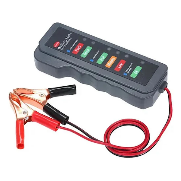 12V Bilbatteri Generator Testare Digital LED Batteristatusanalysator med Kopparklämma för Bil Motorcykel Laddningsdiagnos