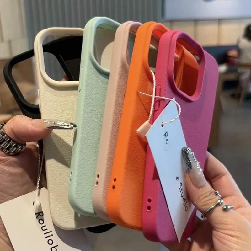 AliExpress - Coque de téléphone souple à motif Lichee, couleur bonbon, antichoc, pour iPhone 17 Pro Max 11 12 13 14 15 16 Pro Max 17 Air 16E X XS XR