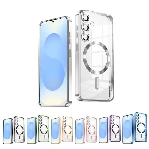 Samsung S22 Skal – Metallic Skal med Magnetisk Kompatibilitet, Slim Design - Silver