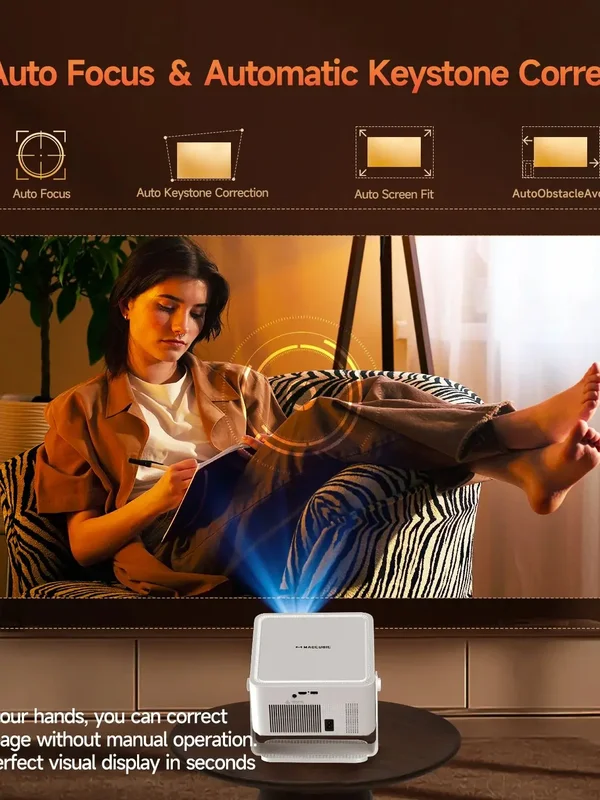 AliExpress - Magcubic HY450MAX Tragbarer Outdoor-Projektor 1100ANSI 1080P Autofokus 8K-Unterstützung Android 14 WiFi6 Beam Mini-Projektor