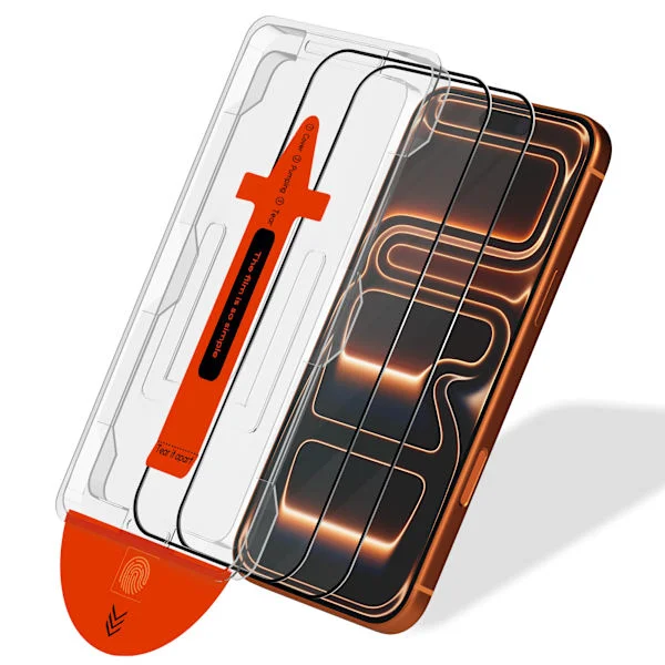 2-pakning iPhone 17 Pro Max skjermbeskytter - Herdet glass | [Automatisk installasjon] - Boblefri iPhone 17 Pro Max