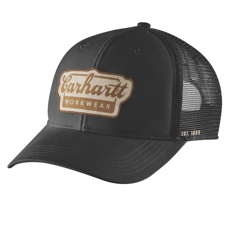 Carhartt Rugged Flex Twill Mesh-Back Keps Svart, Kläder