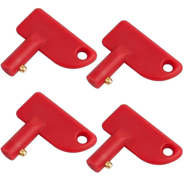 Batteri huvudströmbrytare ersättningsnyckel 14mm 4 stycken, huvudströmbrytare Nato bennyckel Abs plast, frånskiljare universell nyckel, batteribrytare