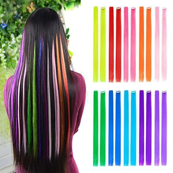 3 Clip-on løkker / Hair extensions - 24 farger
