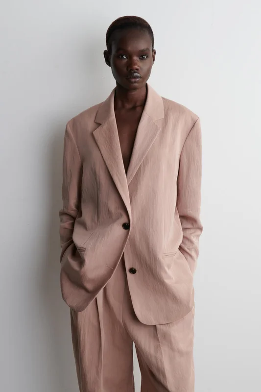 COS Femme Blazer Fluide Oversize in Rose