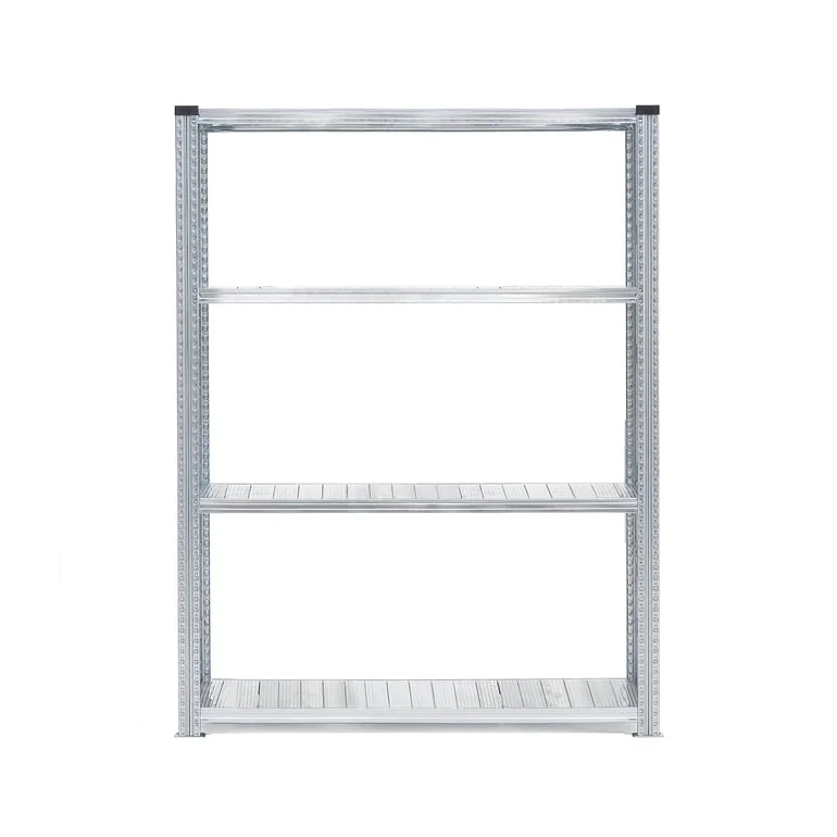 Galvanised shelving TRANSFORM, basic unit, 4 shelves, 1972x1200x320 mm