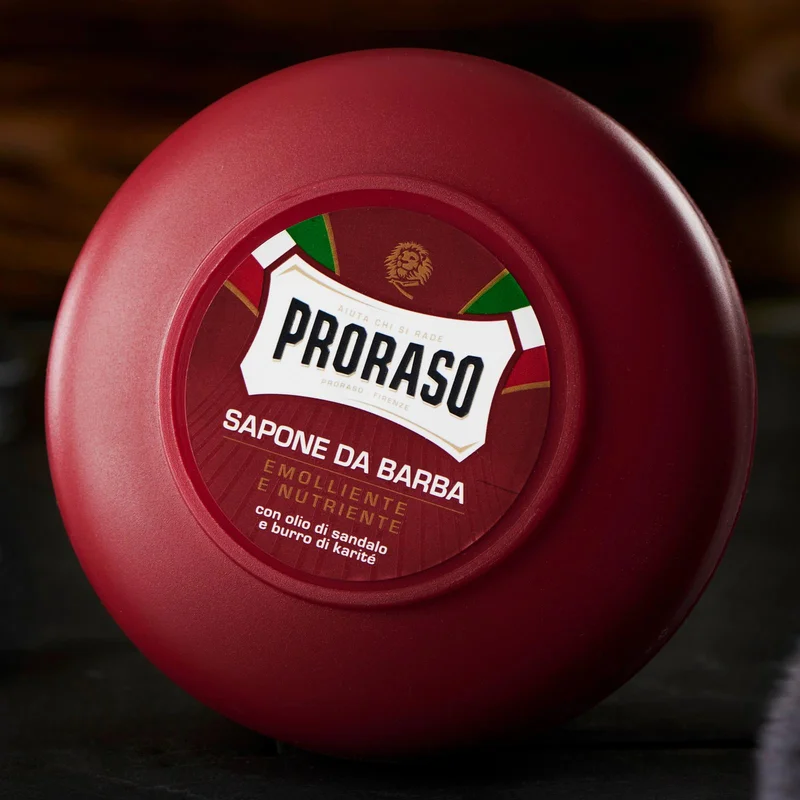Sapone da barba legno di sandalo e burro di karitè 150 ml per uomini - Creme e saponi da barba
