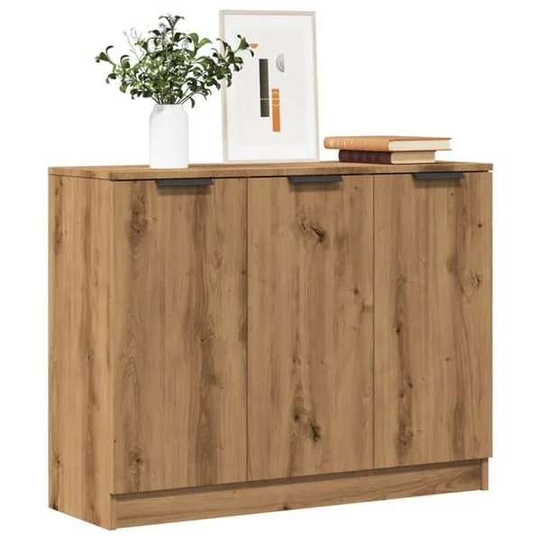 vidaXL Buffet ek matlagd ek 90,5x30x70 cm ingenjörsträ, skåp, sidoskåp, förvaringsskåp, skåp, 856843