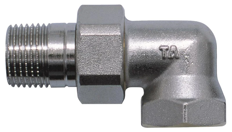 TA 50014115 Radiatorkoppling vinkel, förnicklad G15, Värme