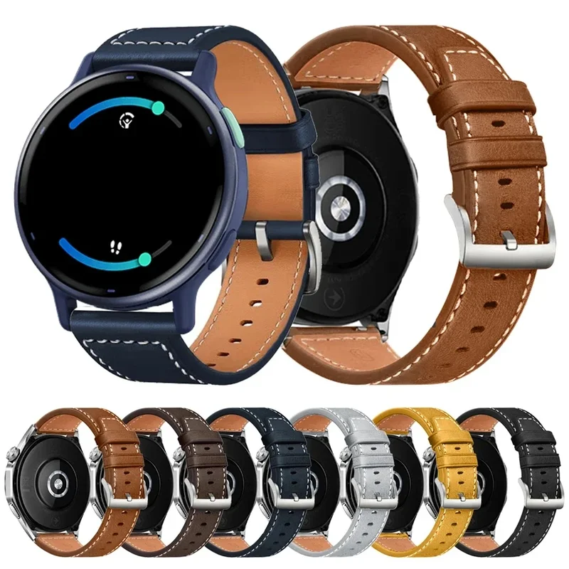 AliExpress - Bracelet de montre en cuir souple, 20 22mm, pour Garmin Venu 3 bandes Forerunner 265 255 165 Music Vivoactive 4 pour Garmin Venu Sq 2