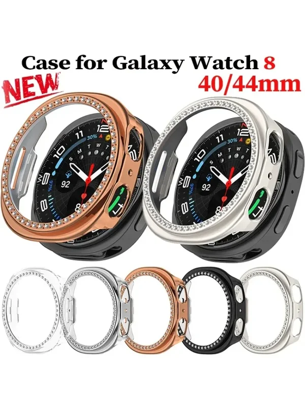 AliExpress - Bling Hollow Case für Samsung Galaxy Watch 8 44 mm 40 mm Set mit Diamond PC Hard für Samsung Galaxy Watch8 Schutzhülle