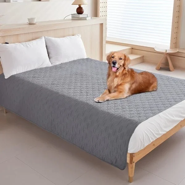 Vattentät Hundfilt, Husdjursmatta, Skydd för Säng och Soffa - Hundfilt (75 X 180 cm, Grå)