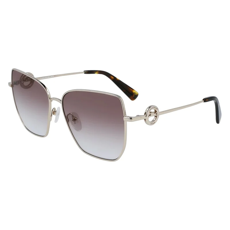 Longchamp -Aurinkolasit - Gold Rectangular - Longchamp LO169S 724 5815