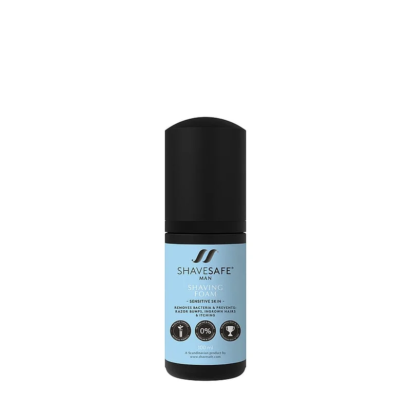 ShaveSafe Barberskum til mænd sensitiv 100 ml, Mænd, Barbering, Skum, Sprit & Gel