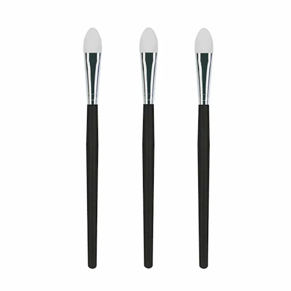[RM]3 stk. silikone øjenskygge- og læbemaskemakeupbørster, professionelle værktøjer til påføring af creme- eller flydende øjenskygger og læbefarver