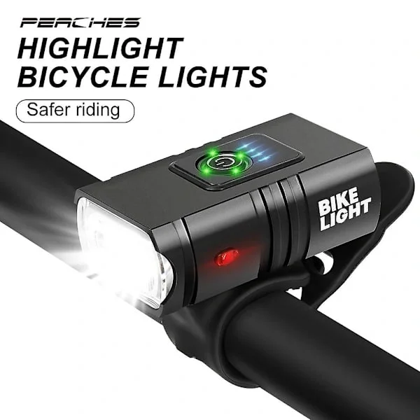 T6 Cykellygte Foran 1000 Lumen Cykling LED Kraftig Lommelygte Cykelbelysning Forlygte USB