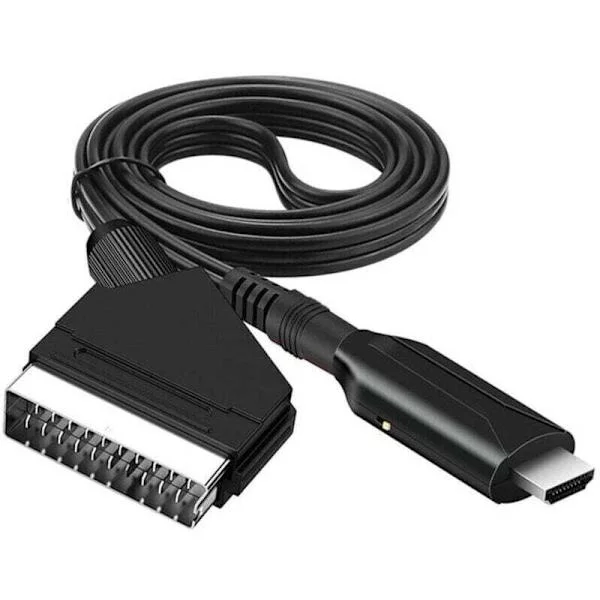 SCART til HDMI-kabel - SCART til HDMI-adapter - Alt-i-én SCART til HDMI Audio Video Converter 1080p/720p