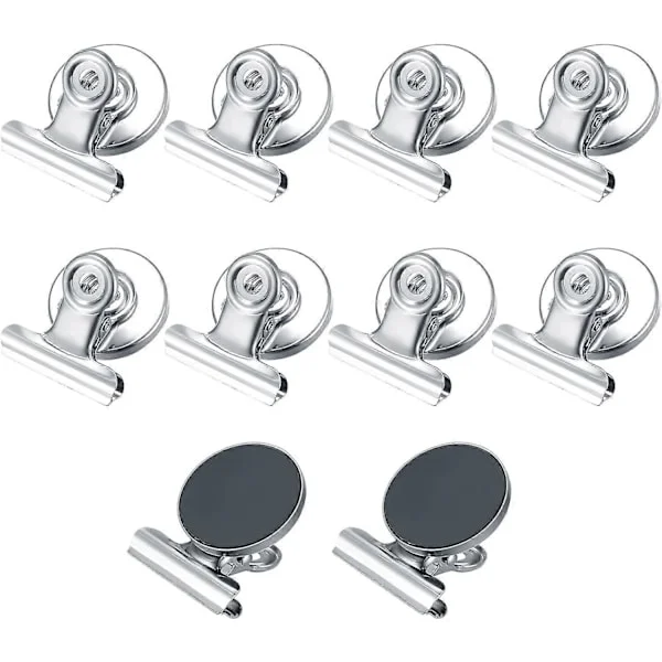 10 st Magnetiska Clips, Kylskåpsmagneter, Magnetiska Klämmor, Starka Metall Kylskåpsmagnet Clips, för Kontor, Skola, Whiteboard, Magnetisk Tavla