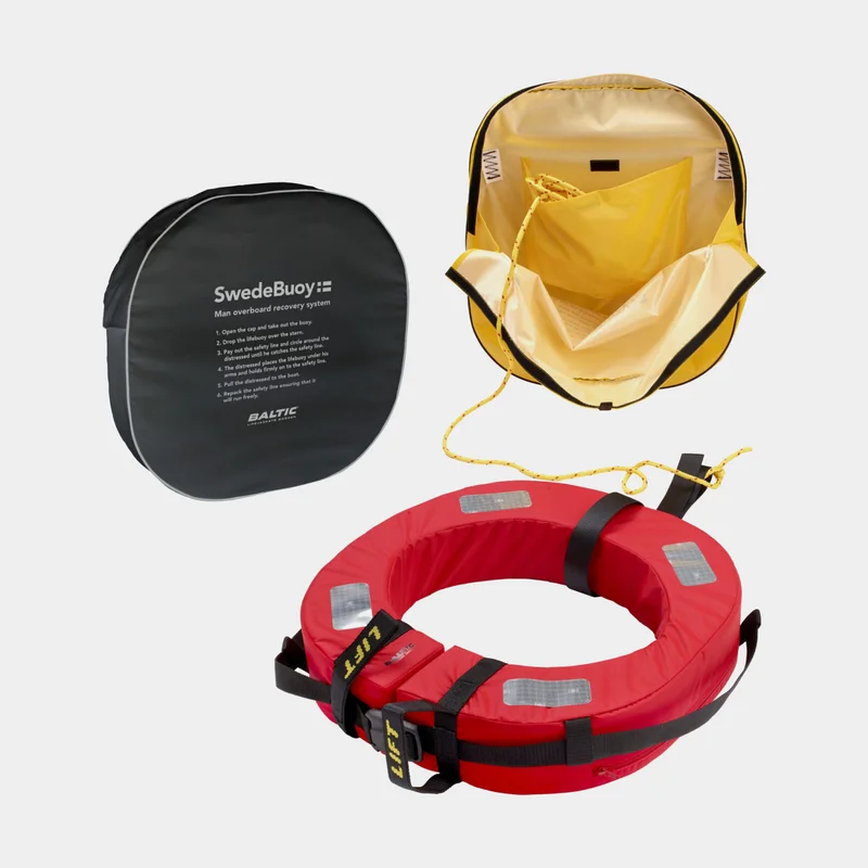 Reddingsboei Baltic SwedeBuoy 135N, zwart + 38 meter drijflijn + hoes