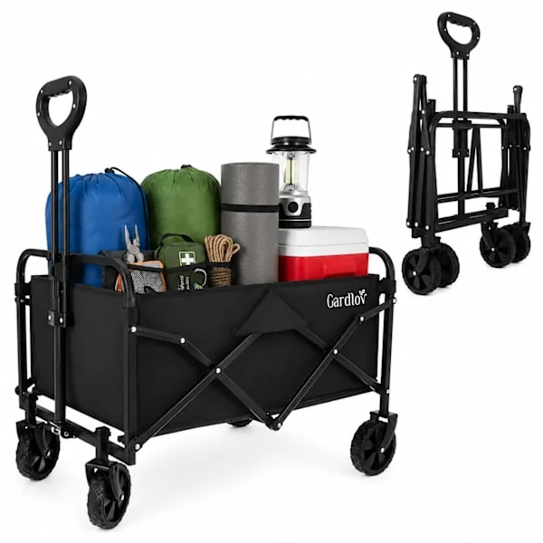 Sammenleggbar transportvogn 90 L – Trekkvogn max 100 kg