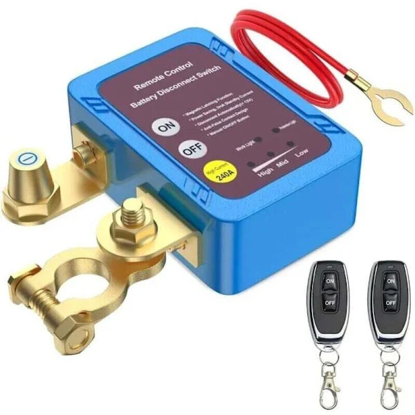 12V Batteri Hovedstrømbryter. 240A Batteri Hovedstrømbryter. Bilbatteri Hovedstrømbryter. Automatisk Avstengningsbryter for Bil, Båt, Bobil, ATV, 