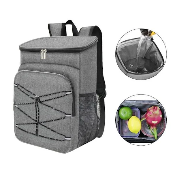 Isolert ryggsekk / kjølebag - reise-ryggsekk med stor kapasitet, vanntett ryggsekk for piknik, camping, lunsj, grilling