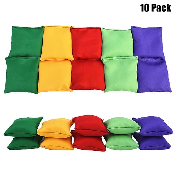 10 Pieces Nylon Bean Bags Fun Sports Games Outdoor Family Games Bean Bag Toss Carnival Toys 0.2-FS-