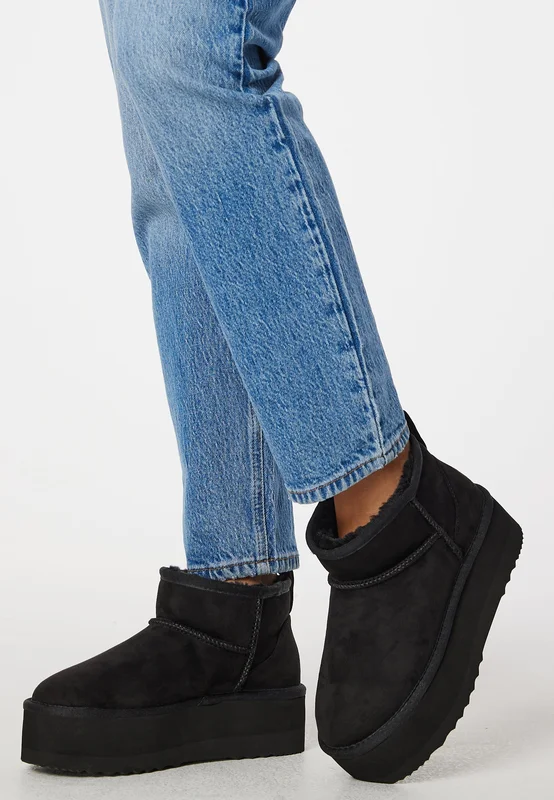 BUBBLEROOM-Mini Platform Boots-Black-40