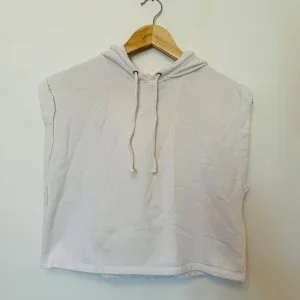 Vit ärmlös hoodie från H&M