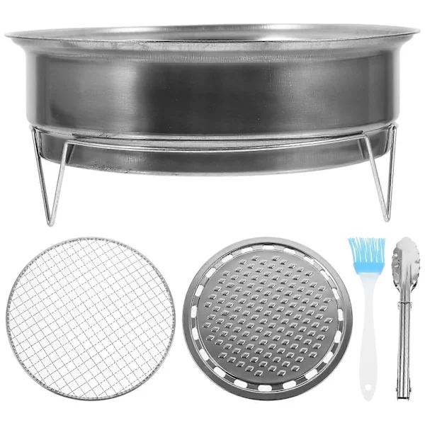 1 Set Kolgrill Barbecue Campinggrill Portabel Grill BBQ Grill med Nätpanna