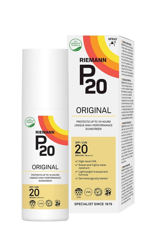 Spar 25% • Køb 2, P20 Riemann Solcreme Spray SPF 20 100 ml, Hudpleje, Solcreme, Solcreme Til Ansigtet