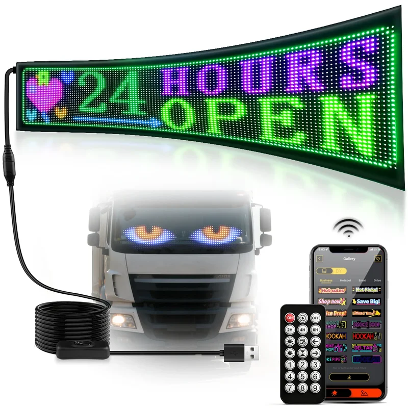 AliExpress - Smart RGB LED Matrix Pixel Panel Bildschirm LED Panel Scrollen Werbung Licht Programmierbare DIY Text Anime Auto Teufel Augen Zeichen