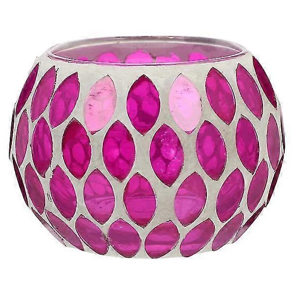 Mosaikk Lysestake Fargerik Glass Bord Lysestake Husholdningsdekorasjon