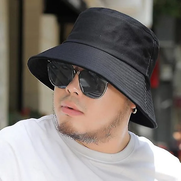 Big Head Man Stor Størrelse Solhatt Herre Sommer Fiskerhatt Voksen Bomull Panama Caps Pluss Størrelse Bøttehatter 52-56cm