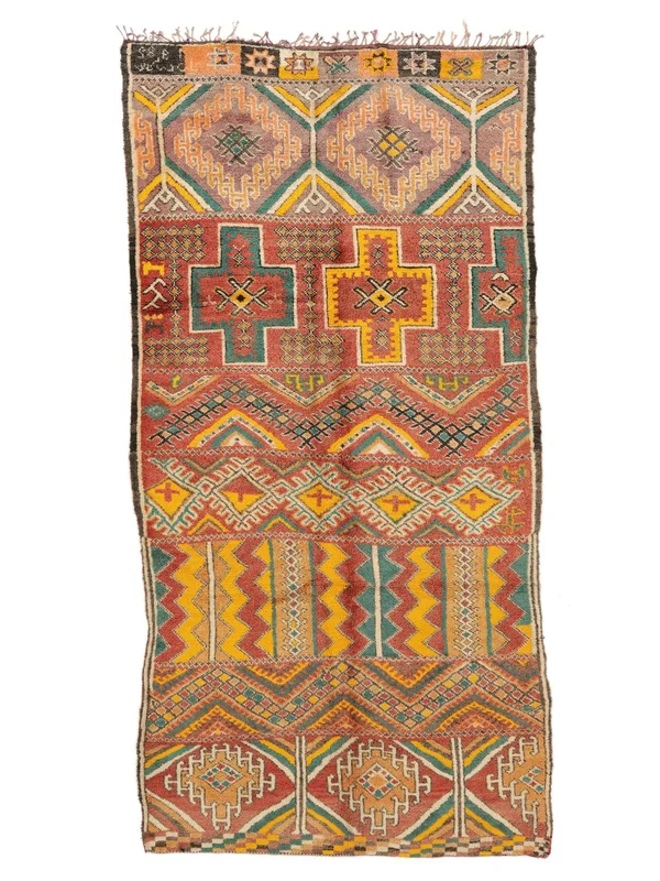 Berber Moroccan - Mid Atlas Vintage 195X386 Wolle, Teppich