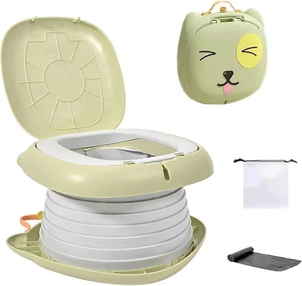 Bærbar foldbar potte til børn, foldbart toilet, toiletsæde til børn, bærbart toilet til babyer, rejsepotte, bærbar foldbar potte