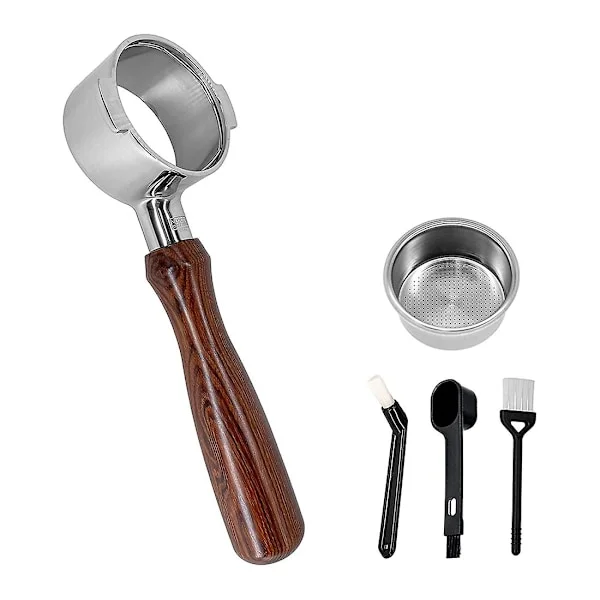 Kahvi 51mm Pohjaton Portafilter Yhteensopiva DeLonghi Icona ECP ECOV311 Espressokoneen kanssa, Ei Pohja Suodatinpidikettä
