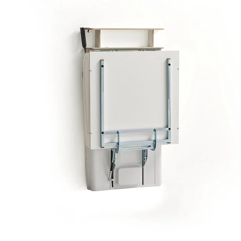 Height-adjustable baby changing table NEIL, wall-mounted, without sink, 800x800 mm