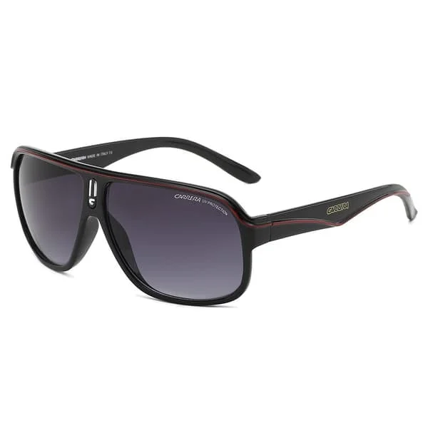 QD" Solbriller til mænd Mode Carrera Ruthenium Pilot Gradient Linse Briller + Æske