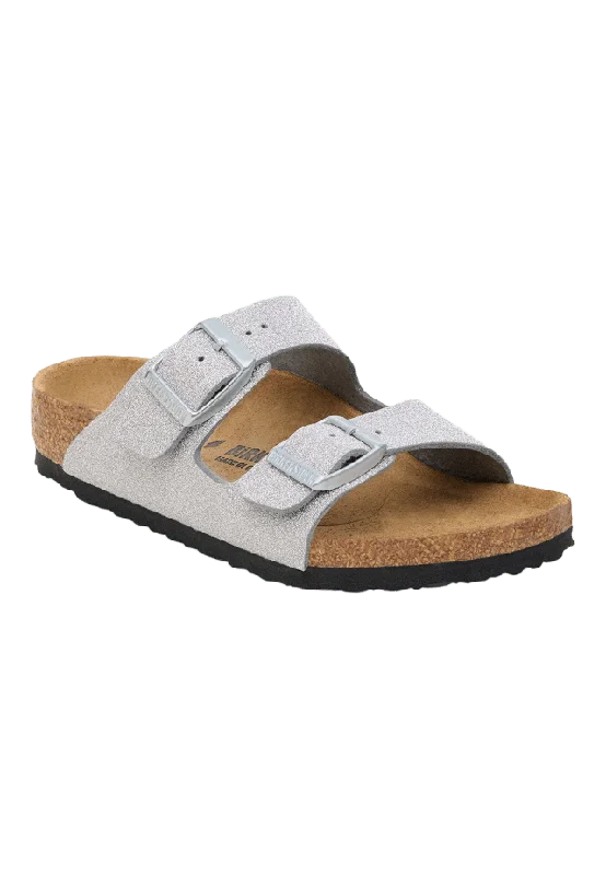 Birkenstock Arizona Kids SYN Shiny Glitter Silver Sandaler Dam 35